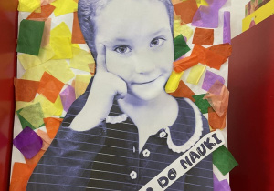 Plakat wykonany przez Ulę, przedszkolaka z grupy szóstej